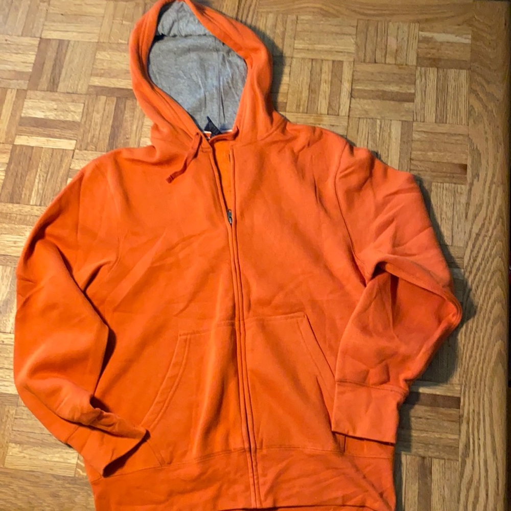 Faded Glory Orange sweat jacket, size medium (38-40)
